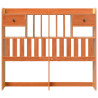 Cabecero de cama almacenaje madera maciza pino marrón 135 cm 3