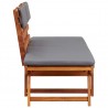 Sofá cama de jardín 2 en 1 con cojín madera maciza acacia 190cm 3