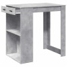 Mesa alta de bar madera ingeniería gris hormigón 102x70x103.5cm 4