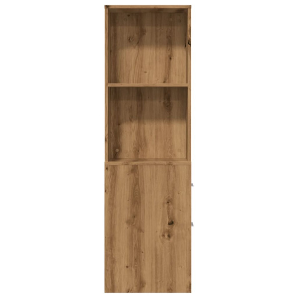 Armario de baño estrecho con ruedas madera roble artisian M 4