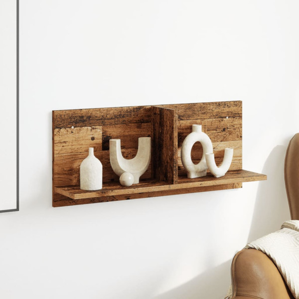Mueble de pared madera de ingeniería envejecida 70x16.5x30 cm M 3
