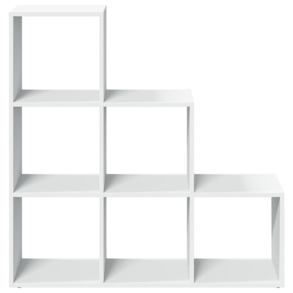 Librería divisor 3 niveles madera ingeniería blanco 99x29x99 cm M 5
