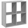 Librería divisor madera ingeniería gris Sonoma 69.5x29x69.5 cm 2