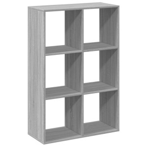 Librería divisor madera ingeniería gris Sonoma 69.5x29x103.5 cm H