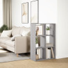 Librería divisor madera ingeniería gris Sonoma 69.5x29x103.5 cm 4