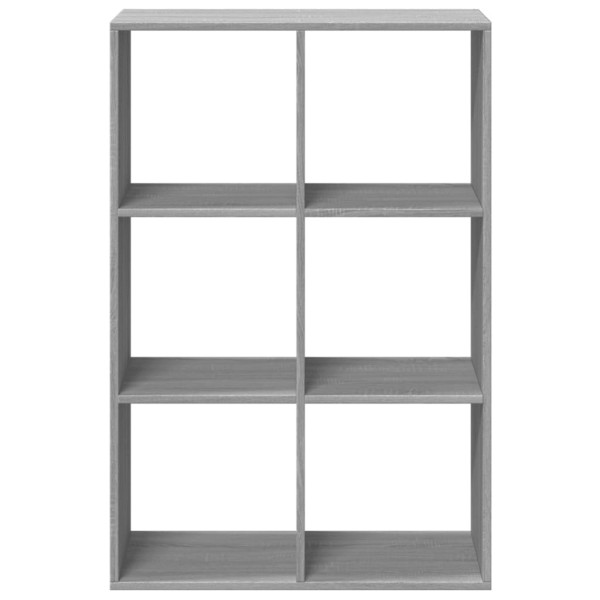 Librería divisor madera ingeniería gris Sonoma 69.5x29x103.5 cm M 5