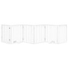 Puerta para perros plegable 3 paneles madera álamo blanca 300cm 3