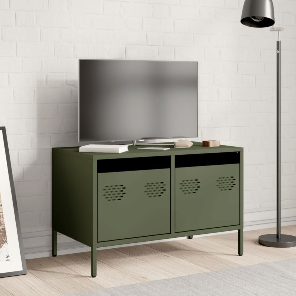 Mueble para TV acero laminado en frío verde oliva 68x39x43.5 cm M 3