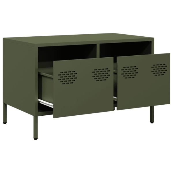 Mueble para TV acero laminado en frío verde oliva 68x39x43.5 cm M 5