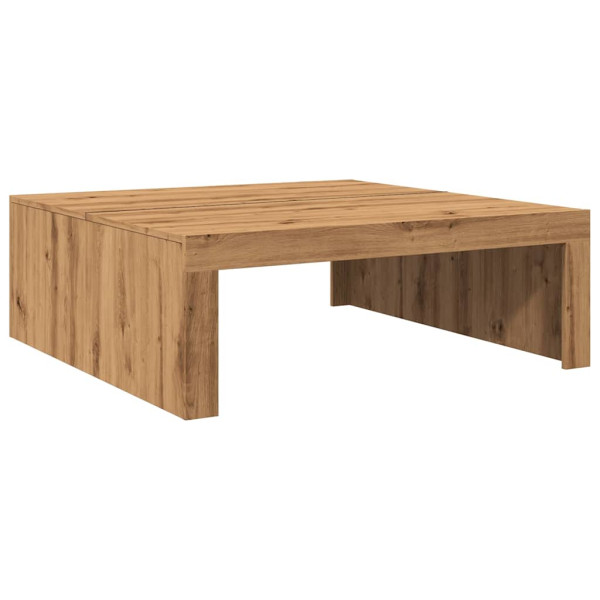 Mesa de centro madera de ingeniería roble artisan 100x100x35 cm M 2
