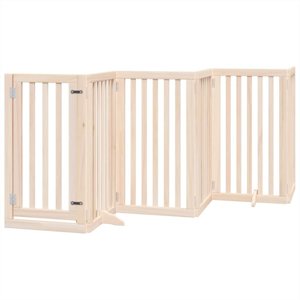 Puerta para perros plegable 12 paneles madera de álamo 600 cm M 3