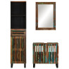 Conjunto de muebles de baño 3 piezas madera maciza de acacia 3
