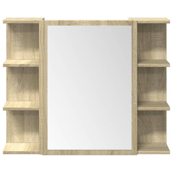 Set de muebles de baño 3 pzas madera contrachapada roble Sonoma M 5