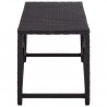 Banco de jardim 120 cm vime PE preto 3
