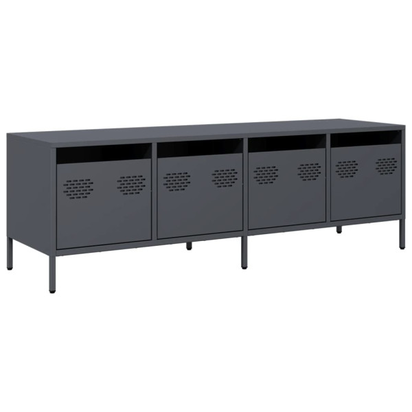 Mueble de TV acero laminado en frío antracita 135x39x43.5 cm M 2