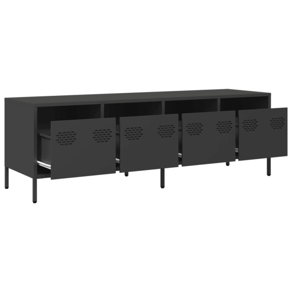 Mueble para TV acero laminado en frío negro 135x39x43.5 cm M 5
