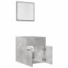 Set muebles de baño 2 piezas madera contrachapada gris hormigón 5