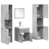Set muebles de baño 5 piezas madera ingeniería gris hormigón 1