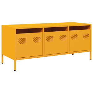 Mueble para TV acero laminado en frío amarillo 101.5x39x43.5 cm H