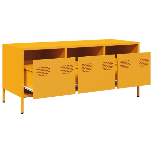 Móvel TV 101.5x39x43.5 cm aço laminado a frio amarelo mostarda M 5
