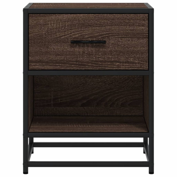 Mesitas noche 2 uds madera ingeniería marrón roble 40x31x50 cm M 5