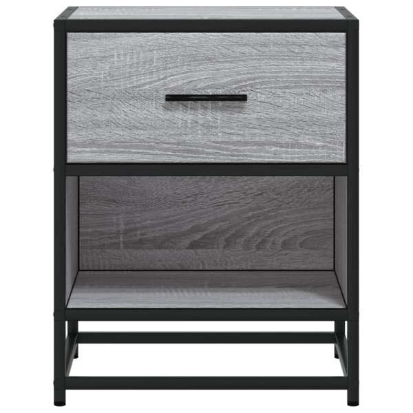 Mesitas noche 2 uds madera ingeniería gris Sonoma 40x31x50 cm M 5