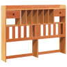 Cabecero de cama almacenaje madera maciza pino marrón 140 cm 2