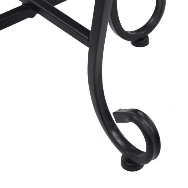 Mesitas de mosaico 3 uds cerámica negro y blanco M 5