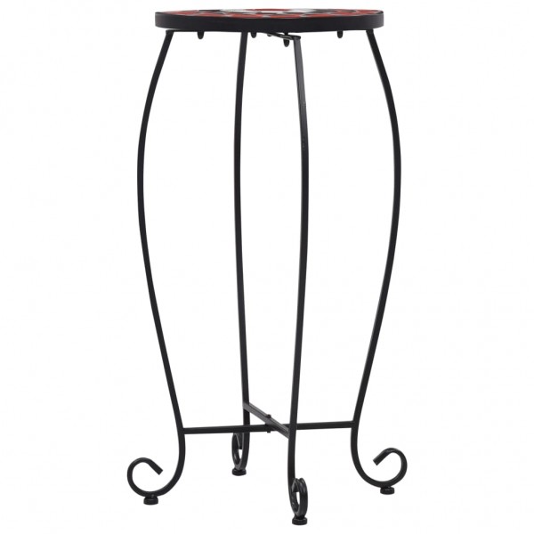 Mesas de mosaico 3 pcs cerâmica terracota e branco M 5