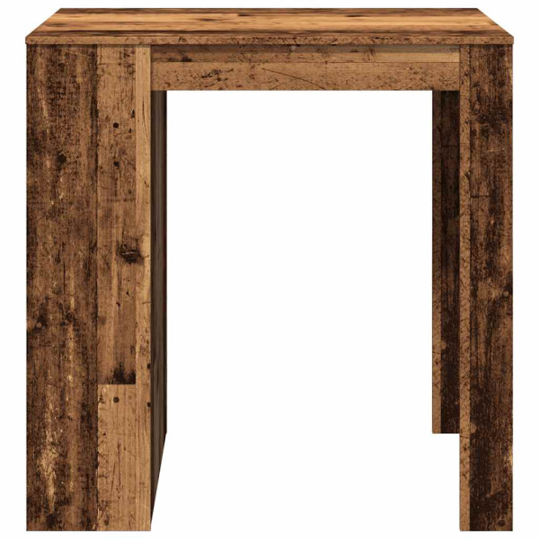 Mesa alta de bar madera ingeniería envejecida 102x70x103.5 cm M 5