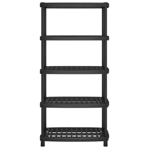 Estantería de 5 niveles PP negro 93.5x45.5x194.5 cm M 3