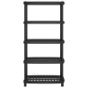 Estantería de 5 niveles PP negro 93.5x45.5x194.5 cm 3