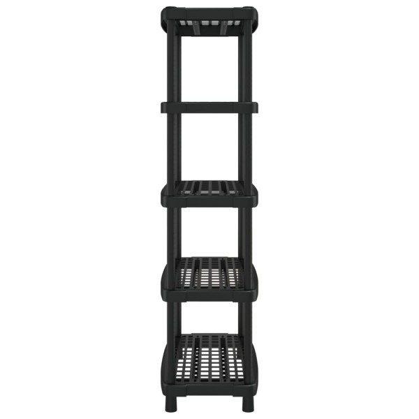 Estantería de 5 niveles PP negro 93.5x45.5x194.5 cm M 4