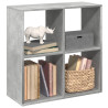 Librería divisora madera gris hormigón 69.5x29x69.5 cm 1