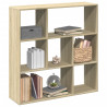 Librería divisor madera ingeniería roble Sonoma 102x29x103.5 cm 1