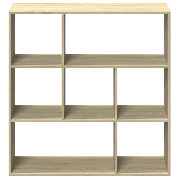 Librería divisor madera ingeniería roble Sonoma 102x29x103.5 cm M 5