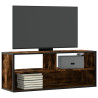 Mueble TV metal y madera contrachapada roble humo 100x31x39.5cm 1