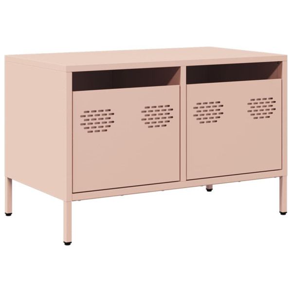 Mueble para TV acero laminado en frío rosa 68x39x43.5 cm M 2