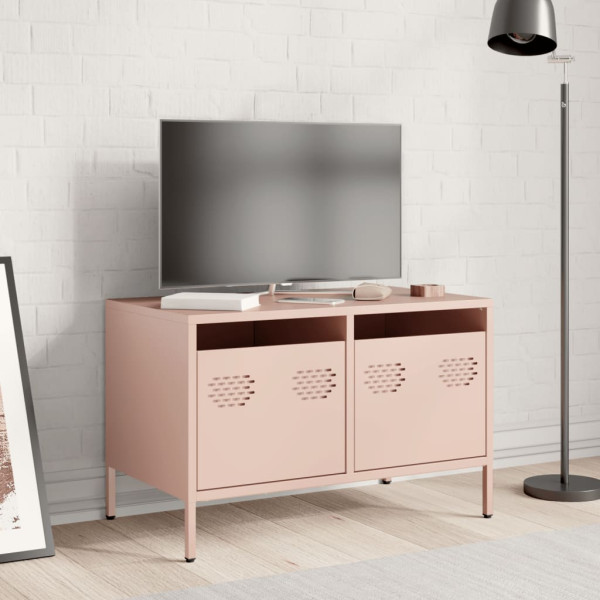 Mueble para TV acero laminado en frío rosa 68x39x43.5 cm M 3