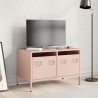 Mueble para TV acero laminado en frío rosa 68x39x43.5 cm 3