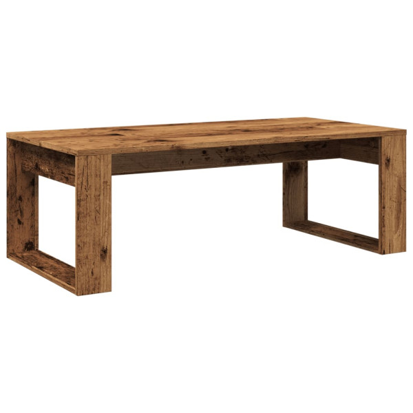 Mesa de centro madera de ingeniería envejecida 102x50x35 cm M 2
