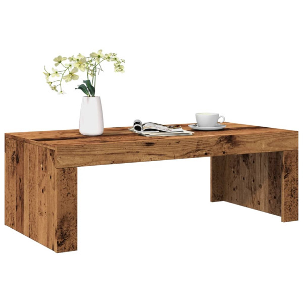 Mesa de centro madera de ingeniería envejecida 102x50x35 cm D