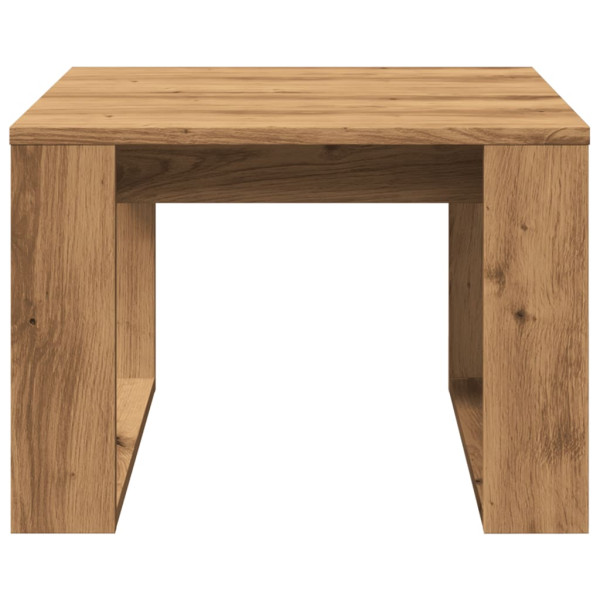 Mesa auxiliar de madera de ingeniería roble artisan 50x50x35 cm M 4