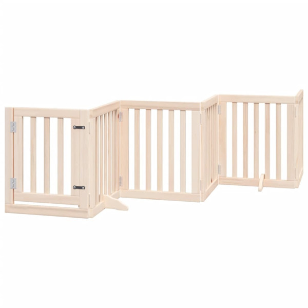 Puerta para perros plegable 12 paneles madera de álamo 600 cm M 3