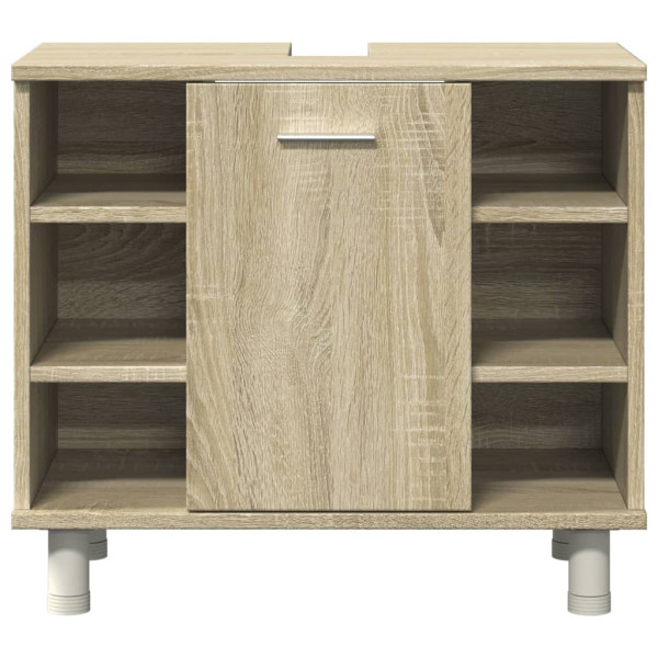 Juego de muebles de baño 4 pzas contrachapada roble Sonoma M 5