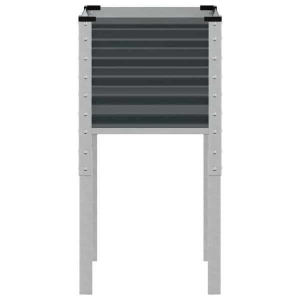 Jardinera de acero gris antracita 45x45x88 cm M 5