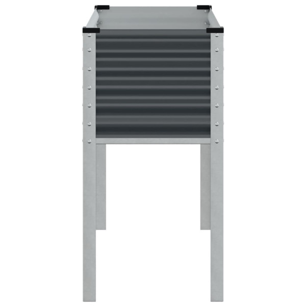 Jardinera de acero gris antracita 100x41x90 cm M 5