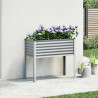Jardinera de acero gris 100x41x90 cm 3