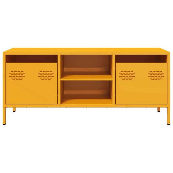 Mueble para TV acero laminado en frío amarillo 101.5x39x43.5 cm M 4