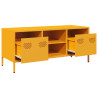 Mueble para TV acero laminado en frío amarillo 101.5x39x43.5 cm 5